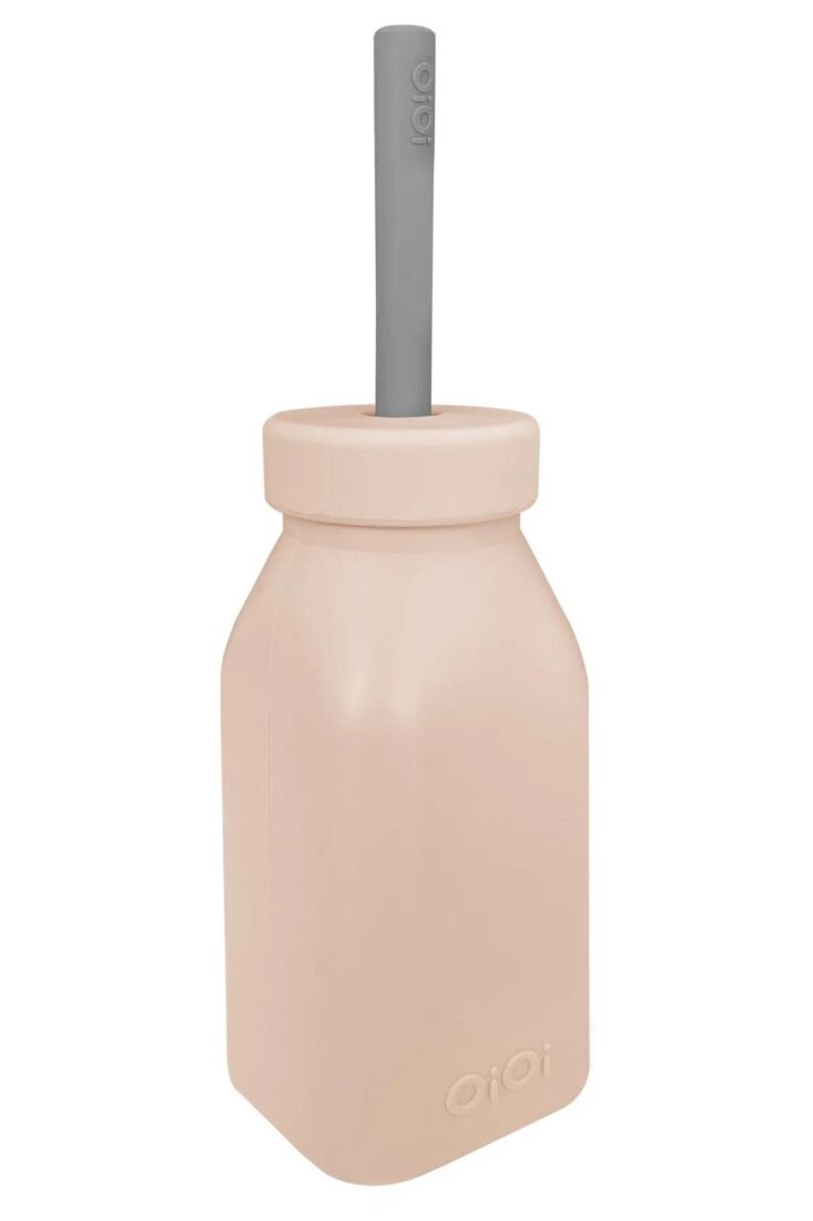 OiOi Şişe + Pipet Bubble Beige / Powder Grey - 1