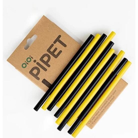  Silikon Pipet 10'lu-Bitter Black/ Bee Yellow - 1