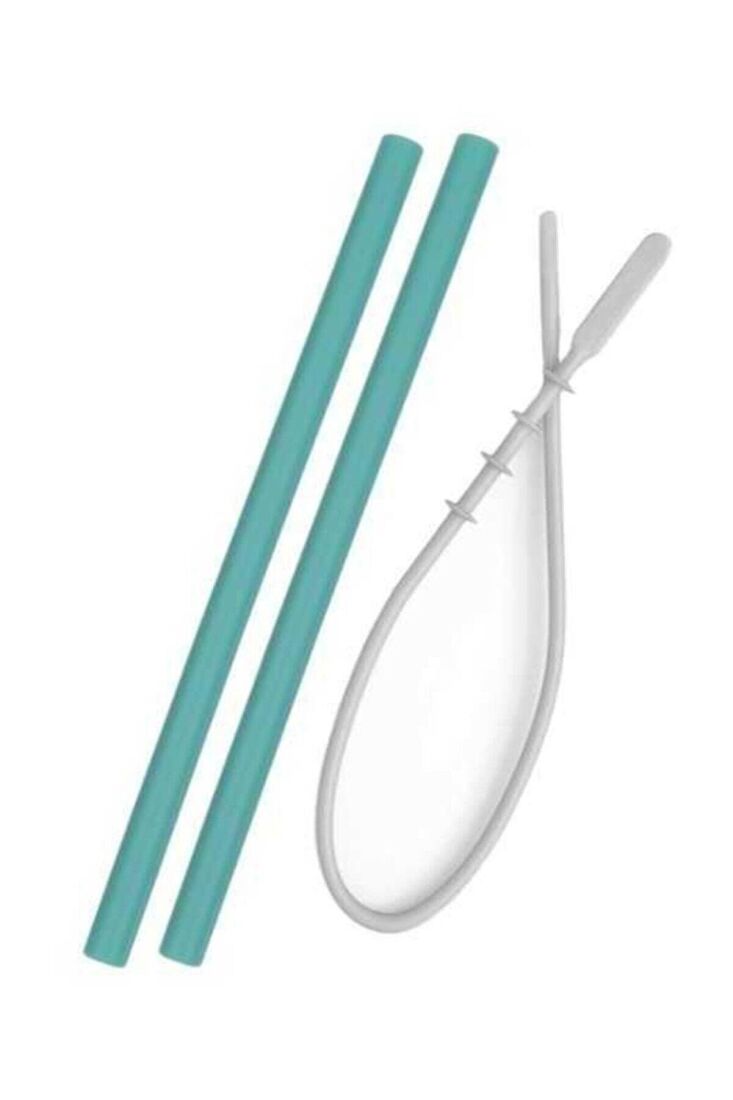 Silikon Pipet 2'li - Aqua Green & Temizleme Fırçası - 1